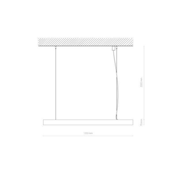 Liniowa lampa wisząca do biura CL OFFICE PRO LED 120 biała, neutral 4000K szer 121cm