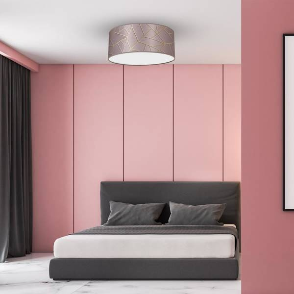 Lampa sufitowa ZIGGY PINK, MLP7585, 40 cm, różowy/złoty, 2x60W E27