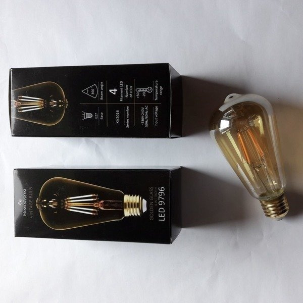 Żarówka FILAMENT LED ST64 E27 4W ciepła 2200K VINTAGE BULB łezka
