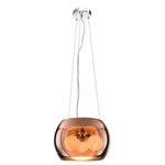 Lampa wisząca sufitowa złota szklana 3x40W G9 Gemo Candellux 31-25104