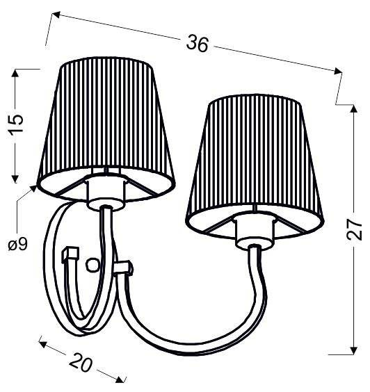 LAMPA ŚCIENNA KINKIET CANDELLUX BOSTON 22-94417  E27 CZARNY