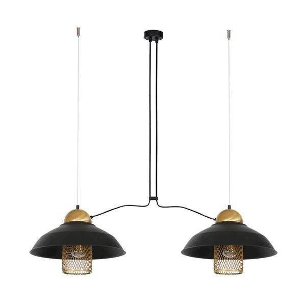 Industrialna lampa wisząca BJORN BLACK 2xE27 MLP4812