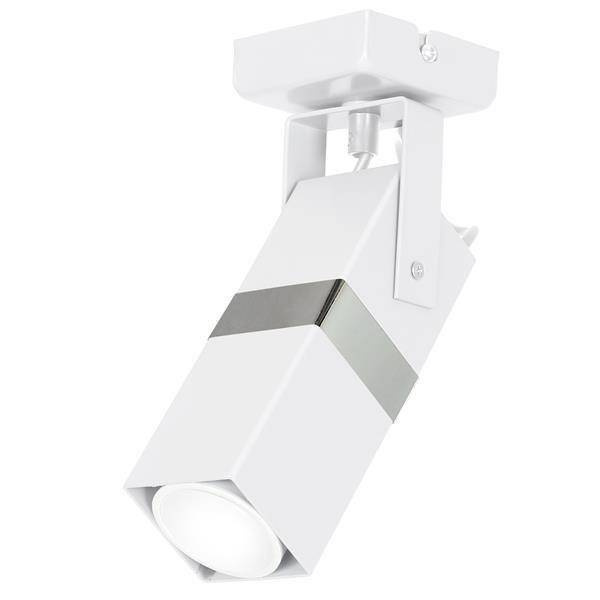 Nowoczesny kinkiet spot VIDAR WHITE/CHROME 1xGU10 MLP6281