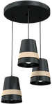 Nowoczesna lampa wisząca koło VENEZIA BLACK 3xE27 MLP5454