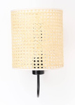Lampa ścienna w stylu Boho Rotang z naturalnego rattanu