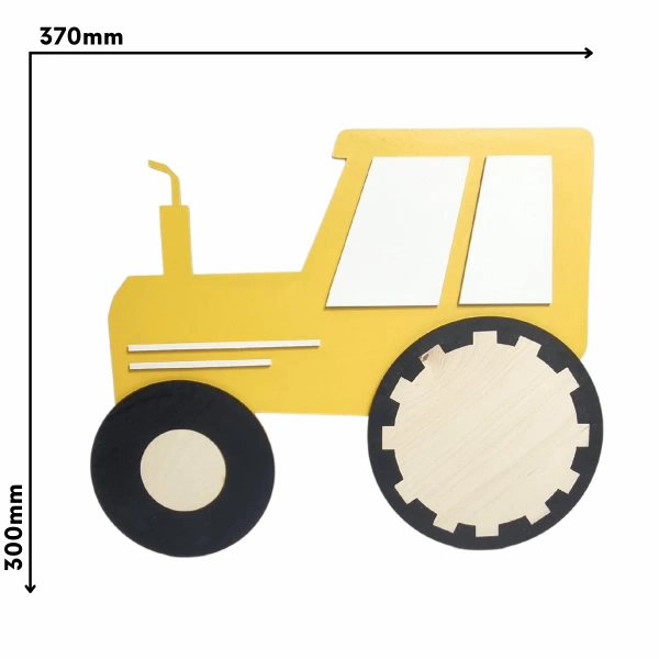  Lampka nocna dla chłopca Traktor LED drewniana z pilotem