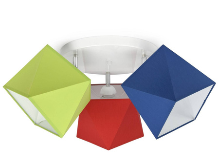 Lampa sufitowa do pokoju dziecka kolorowa  Świetlisty Diamencik 3xE27 Led