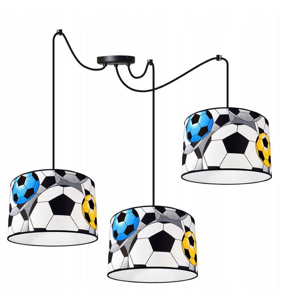 Lampa do pokoju dziecięcego z motywem piłki nożnej typ pająk Mix 5xE27 led