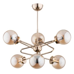 Lampa sufitowa ALFA RITO ZŁOTA 6xE14 60cm | 63047