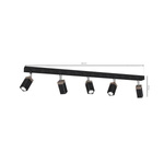 Lampa sufitowa SOLO SAWN BLACK / PATINATED WOOD 5x mini GU10