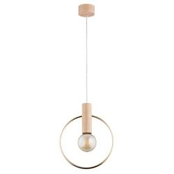 Lampa wisząca ALFA LABO DREWNIANA 1xE27 28cm | 61140