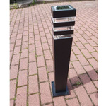 Słupek zewnętrzny ogrodowy OIR czarny 65cm