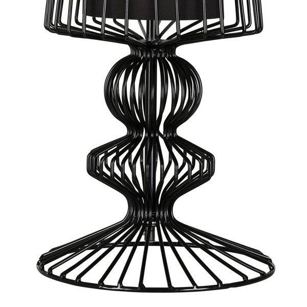 Druciana lampa stołowa AVEIRO Black wys. 43cm