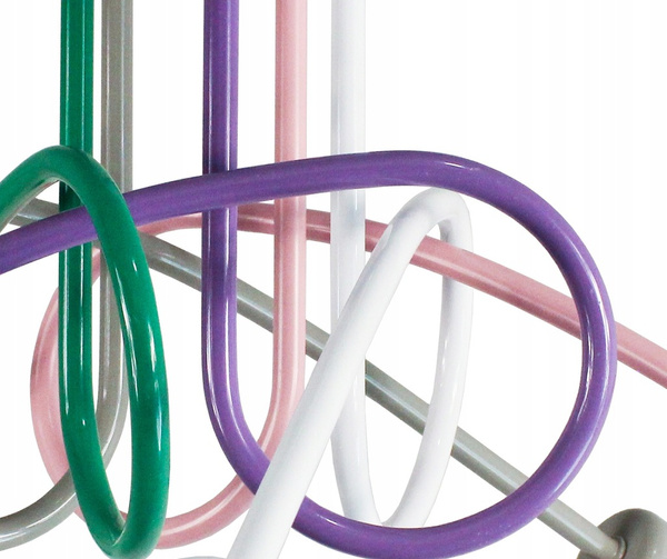 Lampa sufitowa do pokoju dziewczynki pastelowa Tęczowy Zawijas 5xE27 Led 