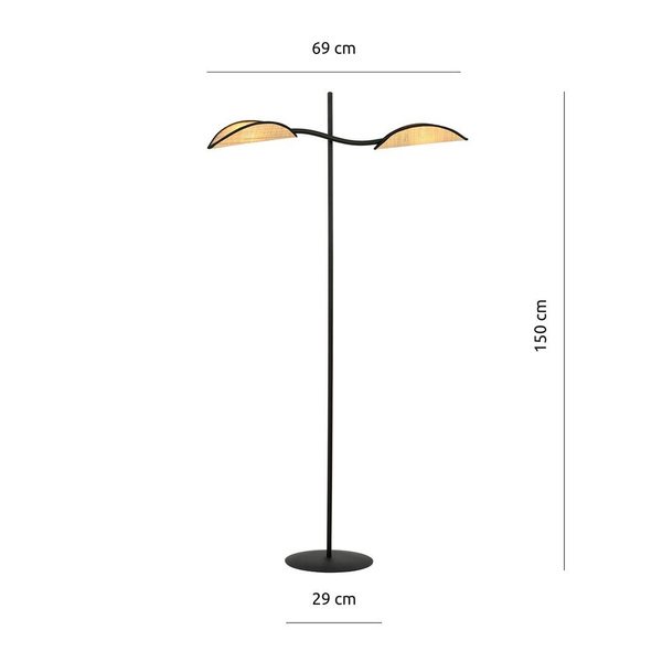 LOTUS LP2 BLACK/RATTAN