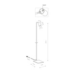 Lampa podłogowa stojąca MONO 120cm 10W GU10 | biały