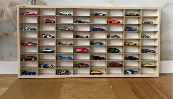 Półka na resoraki Hot Wheels drewniana organizer do pokoju dziecka 72B