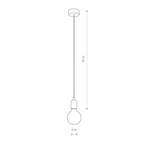 Lampa biały kabel SILICONE WHITE 90cm 6403