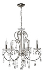 Lampa wisząca chromowa z kryształami żyrandol 5x40W Aurora Candellux 35-96152