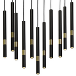 Lampa wisząca MONZA BLACK / GOLD 11xG9 8W MLP6386