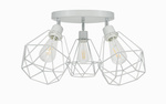 Lampa sufitowa do pokoju dziecka szara w stylu loft druciak Carmen 3xE27
