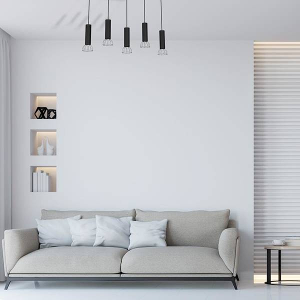 Lampa Wisząca DANTE, MLP7361, czarny/chrom, 5x8W LED GU10