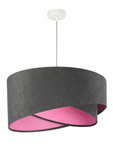 Lampa do pokoju dziewczynki grafitowo-różowa