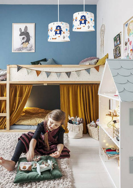Lampa z motywem misia dla chłopca i dziewczynki Teddy 3 Koło