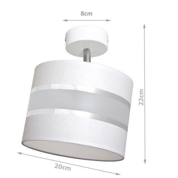 Lampa sufitowa z abażurem ADELLA biały decor śr. 20cm