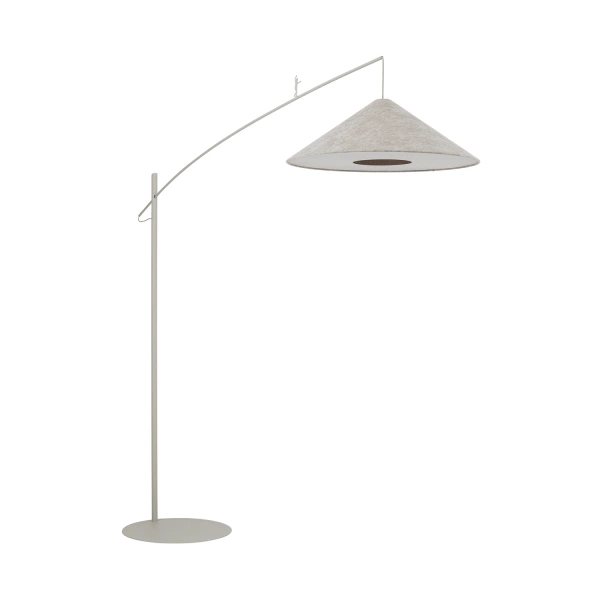 Lampa podłogowa POISE silk gray A E27 wys.240cm dług.260cm przewód 270cm włącznik | 11686