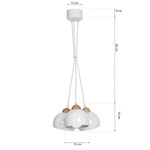 Lampa wisząca nowoczesna zwis kula DAMA III biały śr. 30cm