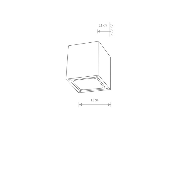 Lampa na elewację KHUMBU kostka 11cm
