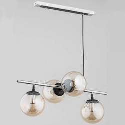 Nowoczesna lampa wisząca GINGER 4xE14 wys. 75cm | chrom