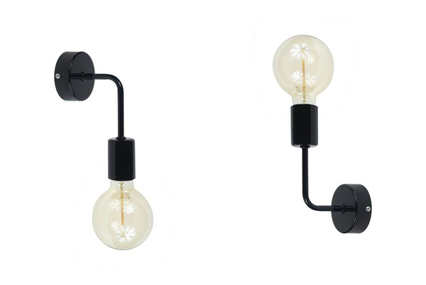  Lampa ścienna kinkiet do pokoju dziecka czarny w stylu loft Vanessa 1xE27