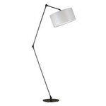 Nowoczesna regulowana lampa podłogowa BARI musztardowy abażur