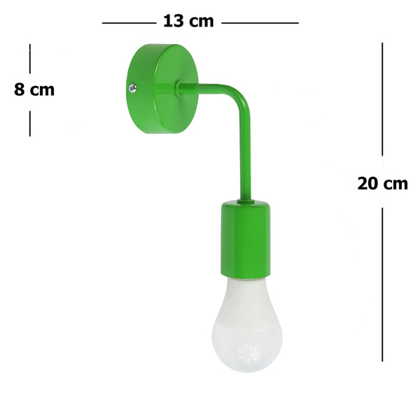  Kinkiet do pokoju dziecka zielony w stylu loft Vanessa