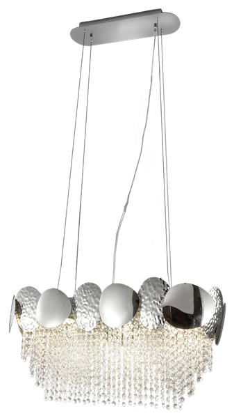 Lampa wisząca żyrandol glamour LORD II CHROME ML5731