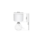 Lampa stołowa KANE WHITE 1xE27 MLP4802