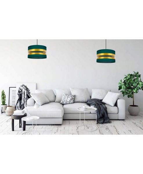 Nowoczesna Wisząca Lampa Regulowana ze Złotym Detalem