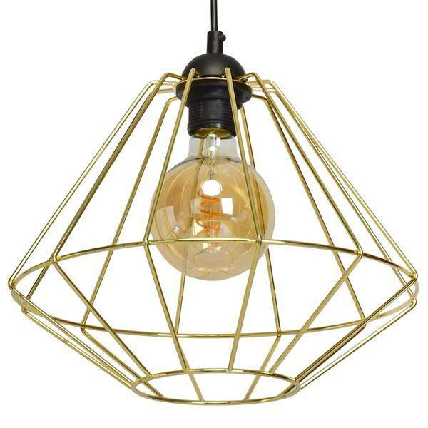 Lampa wisząca INDUSTRIALNA LUPO BLACK/GOLD 1xE27 MLP6270
