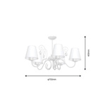 Lampa Sufitowa SARA WHITE 5xE14 MLP1049