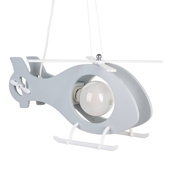 Lampa sufitowa do pokoju dziecka Helikopter szary 1xE27 Led 