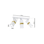 Nowoczesna lampa sufitowa VIDAR WHITE/GOLD 3xGU10 MLP6274