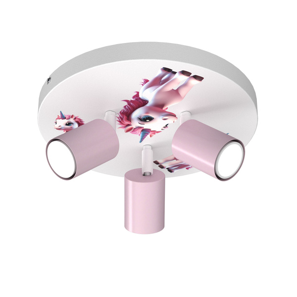 Lampa sufitowa do pokoju dziewczynki Jednorożec GU10