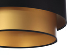 Lampa czarno-złota podwójna walec średnica 40 cm 
