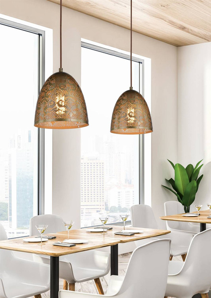 LAMPA SUFITOWA WISZĄCA CANDELLUX SFINKS 31-43306  STOŻEK  E27 AŻUROWY PATYNA