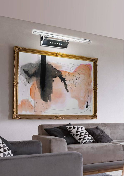 Lampa ścienna kinkiet 7W LED rurka trójkątna z wyłącznikiem chrom FORTE 20-27030