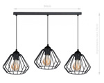 Lampa sufitowa do pokoju młodzieżowego czarna listwa druciak WIRE 3xE27 Led 