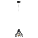 Druciana lampa kratka MAPET czarna śr. 17,5cm
