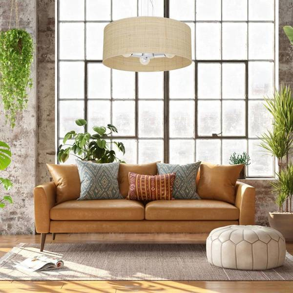 Lampa wisząca MARSHALL, MLP7490, biały/rattan, 3x60W E27 